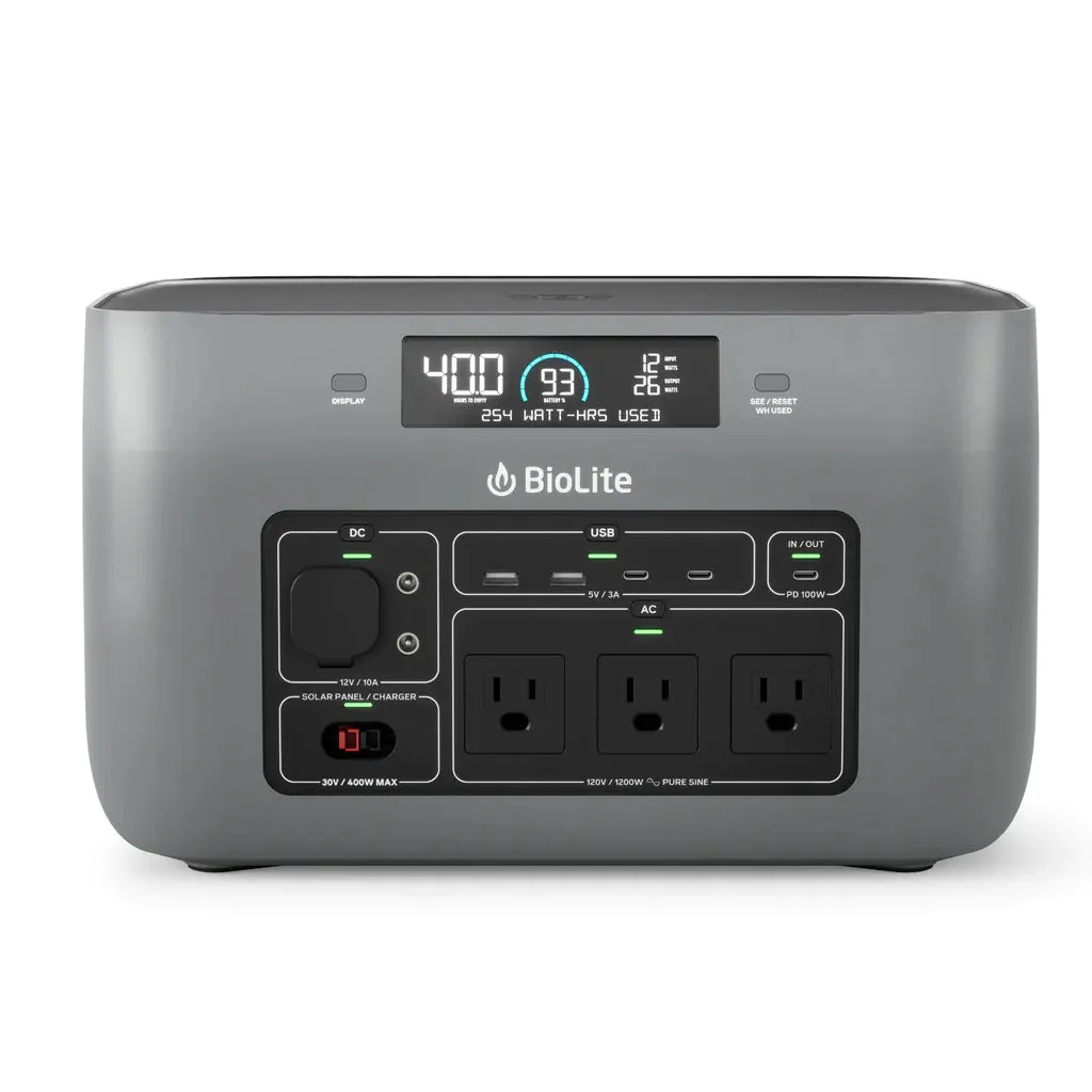 Biolite BaseCharge 1500 Reachable Power Station 1521 Wh