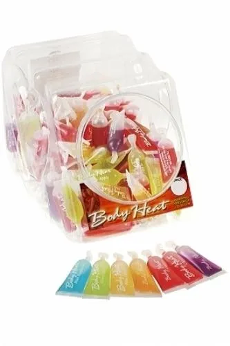 Body Heat Warming Massage Lotion - 120 Piece Fishbowl - 10 ml Pillows
