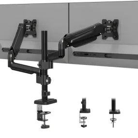 BONTEC Dual Monitor Mount for 13-32 Inch Screens, Tall Computer Monitor Stand, Adjustable Gas Spring Monitor Arm with Tilt, Swivel, Rotation, VESA 75x75, 100x100mm, Holds Up to 19.8lbs