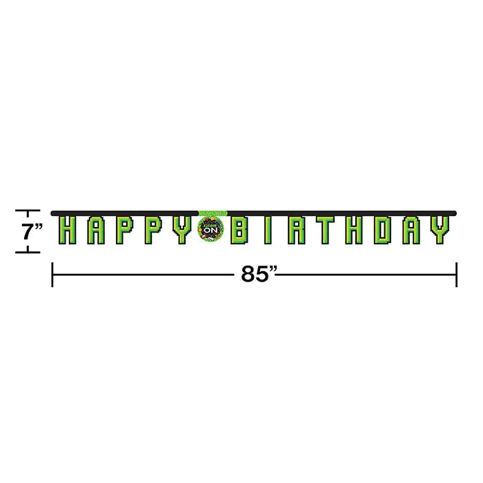 Bulk Video Games Party Happy Birthday Banners (12 per Case)