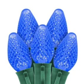 C7 LED 25L 8 Inch Spacing Strand Blue