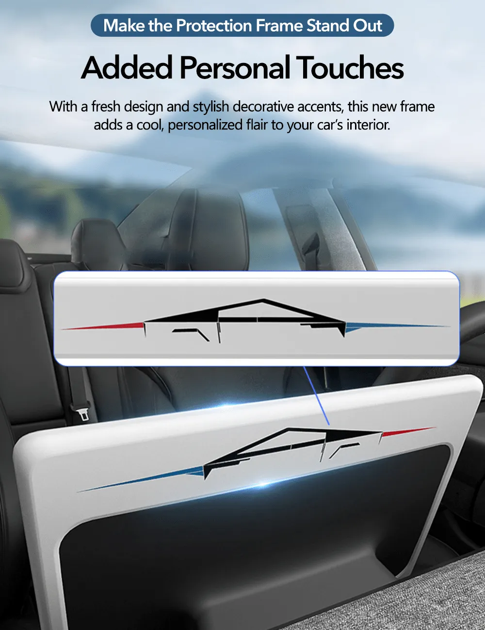 Central Screen Protector Frame for Tesla Model 3 Highland