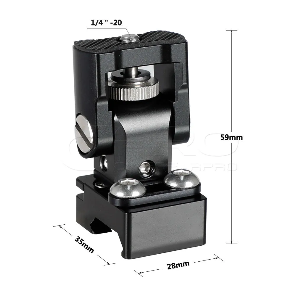 CGPro Camera Monitor Support Holder With 1/4"-20 Mounting Stud & QR NATO Clamp