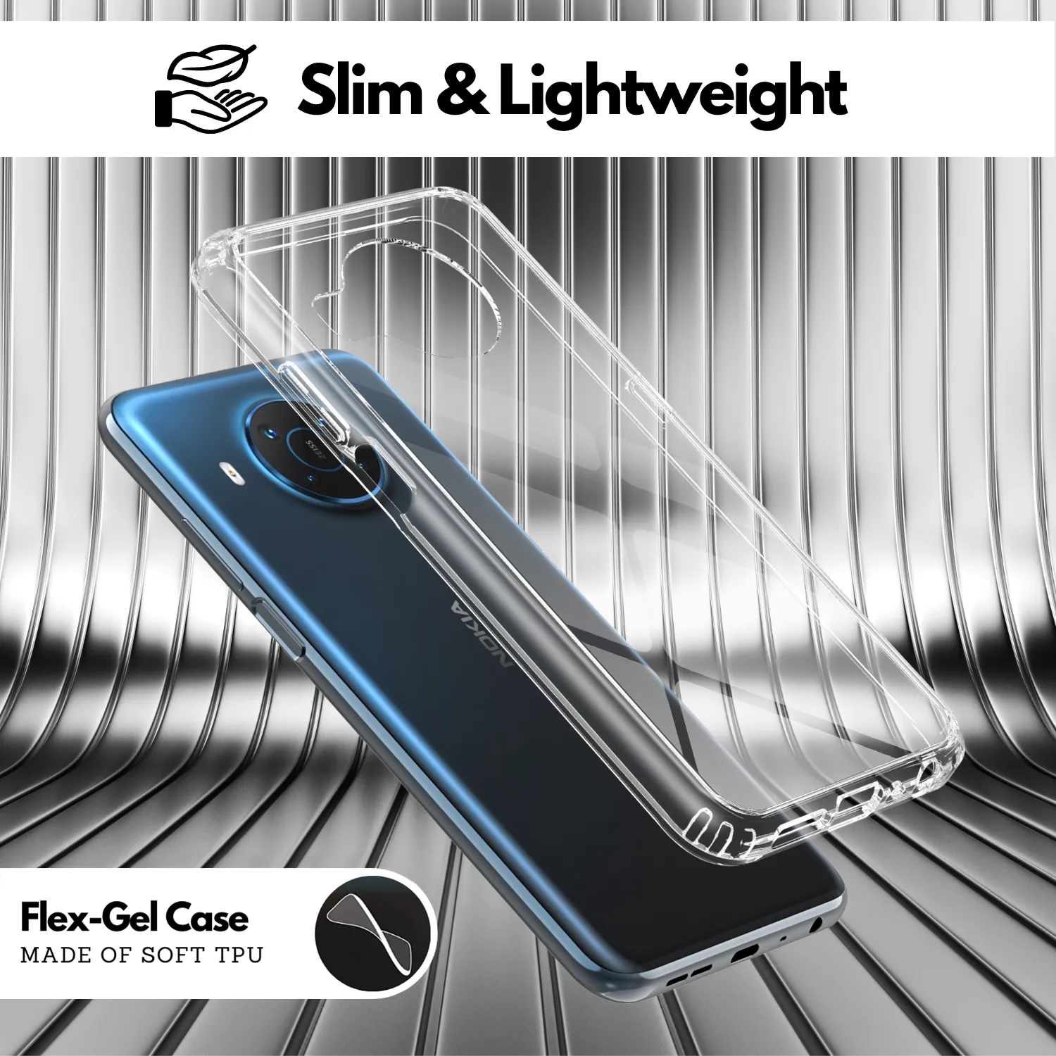 Clear Flex-Gel Case   2x Glass Screen Protector for Nokia X100