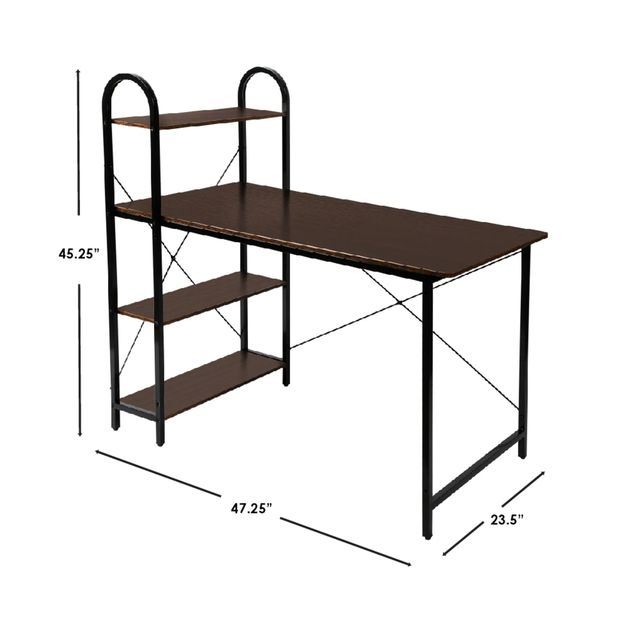 Computer Desk with Shelves