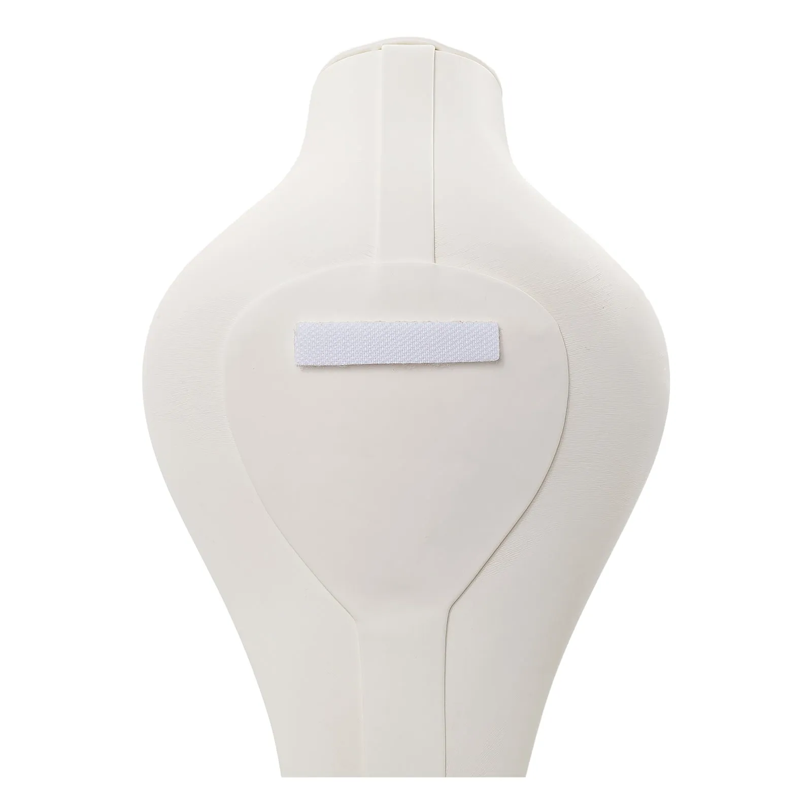 Cream Leatherette Bust with Earrings Medium