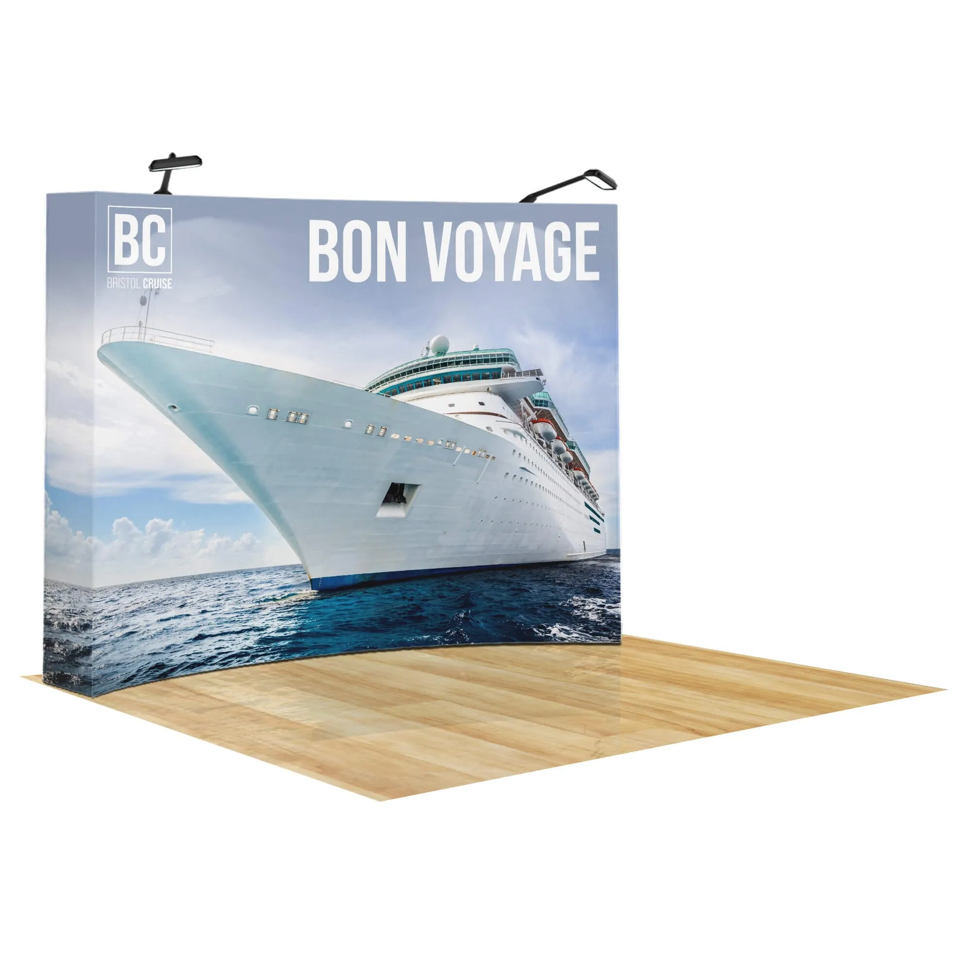 Custom Curved Pop-Up Display