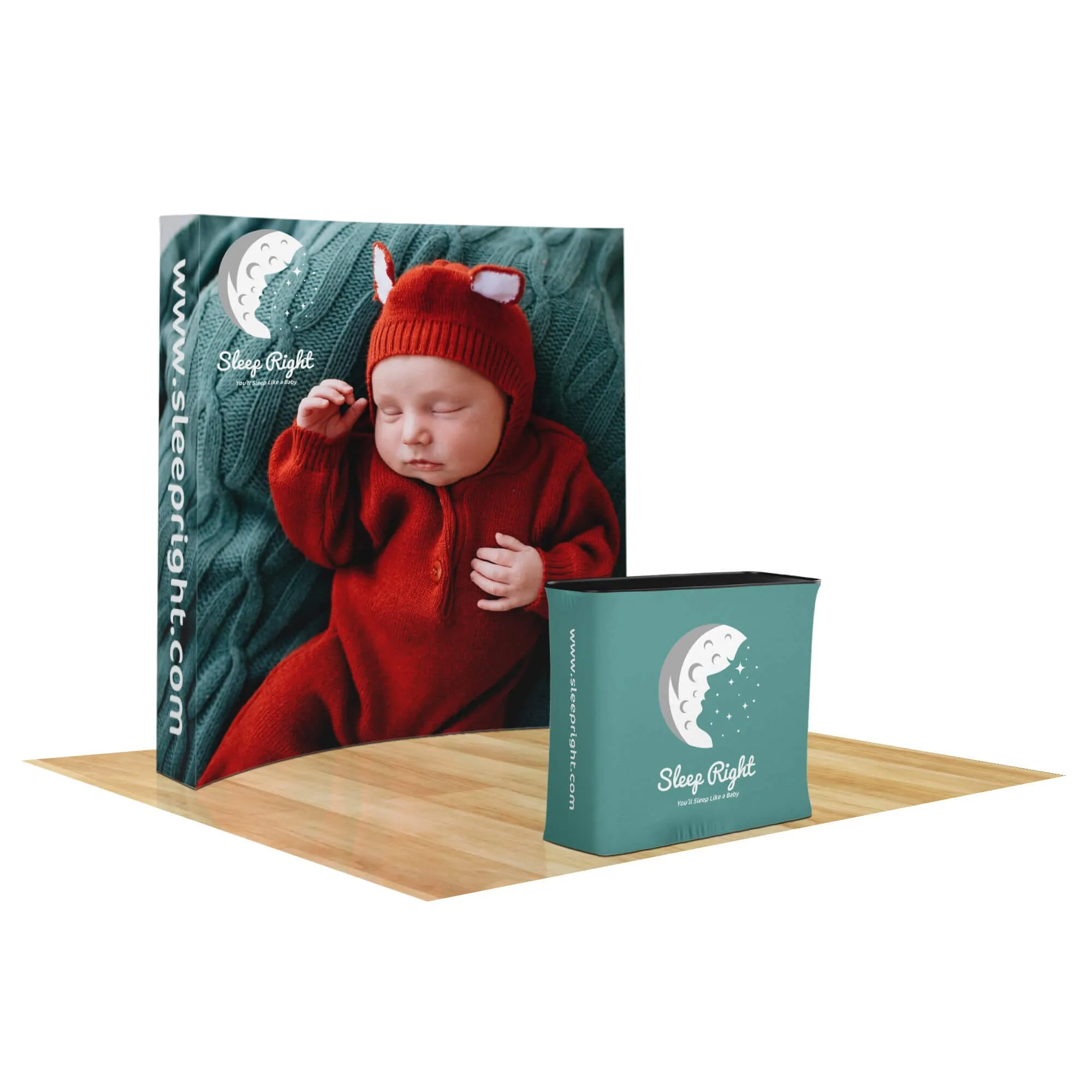 Custom Curved Pop-Up Display