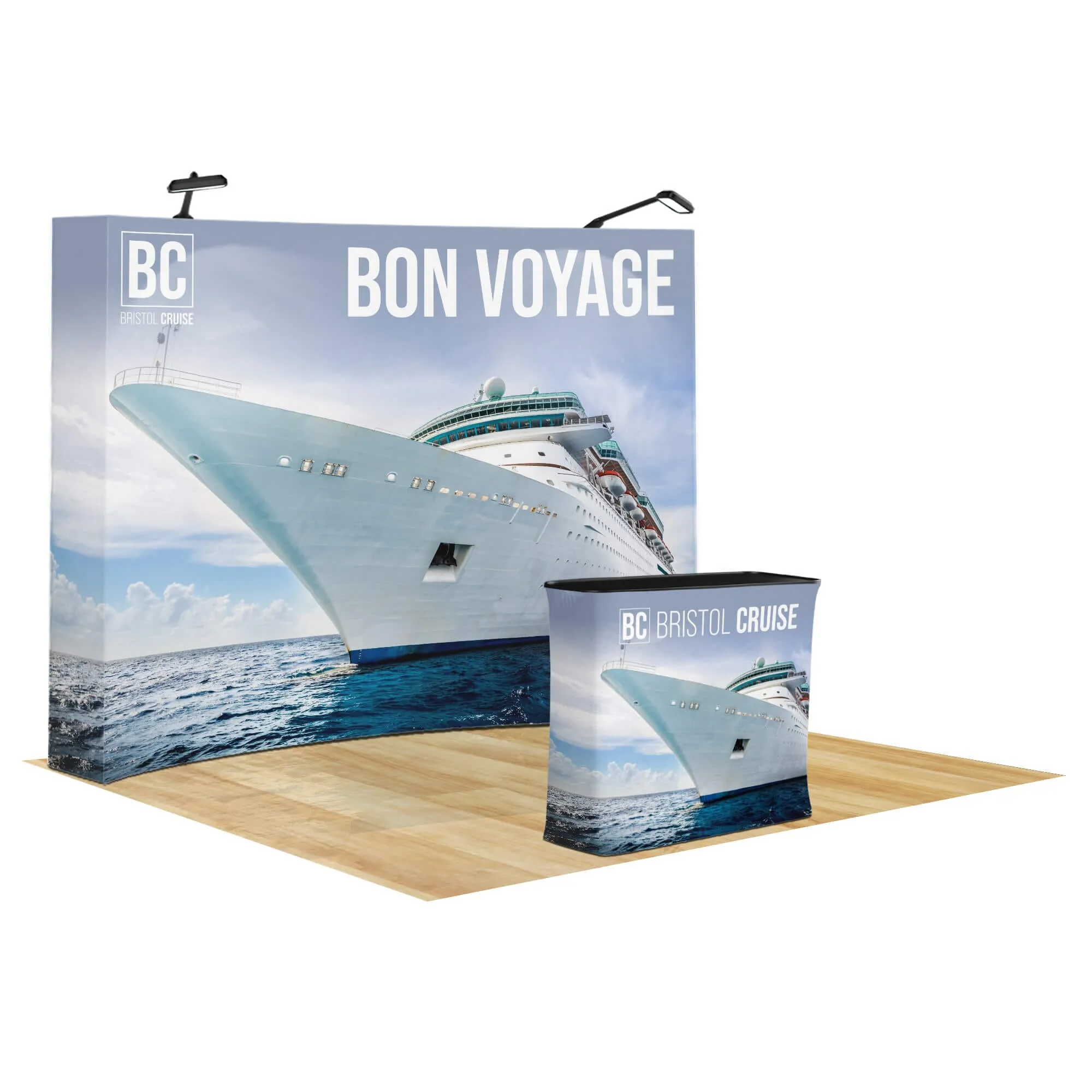 Custom Curved Pop-Up Display