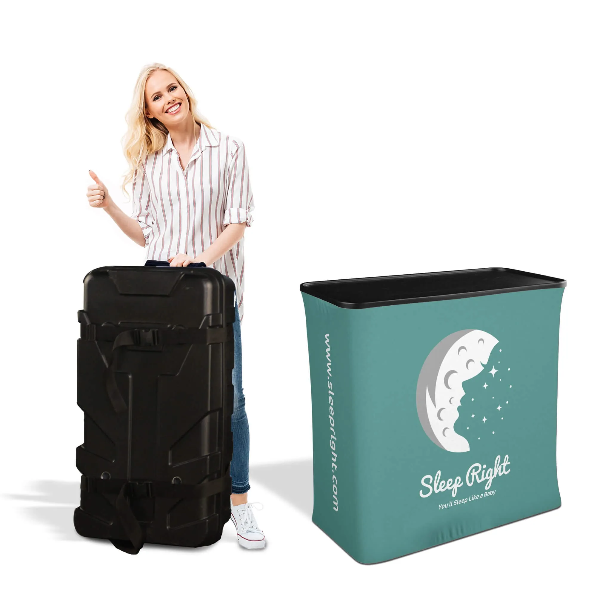 Custom Curved Pop-Up Display