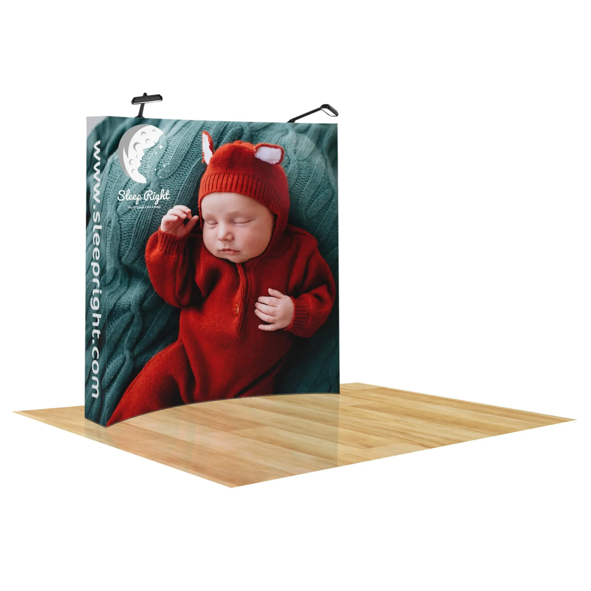 Custom Curved Pop-Up Display