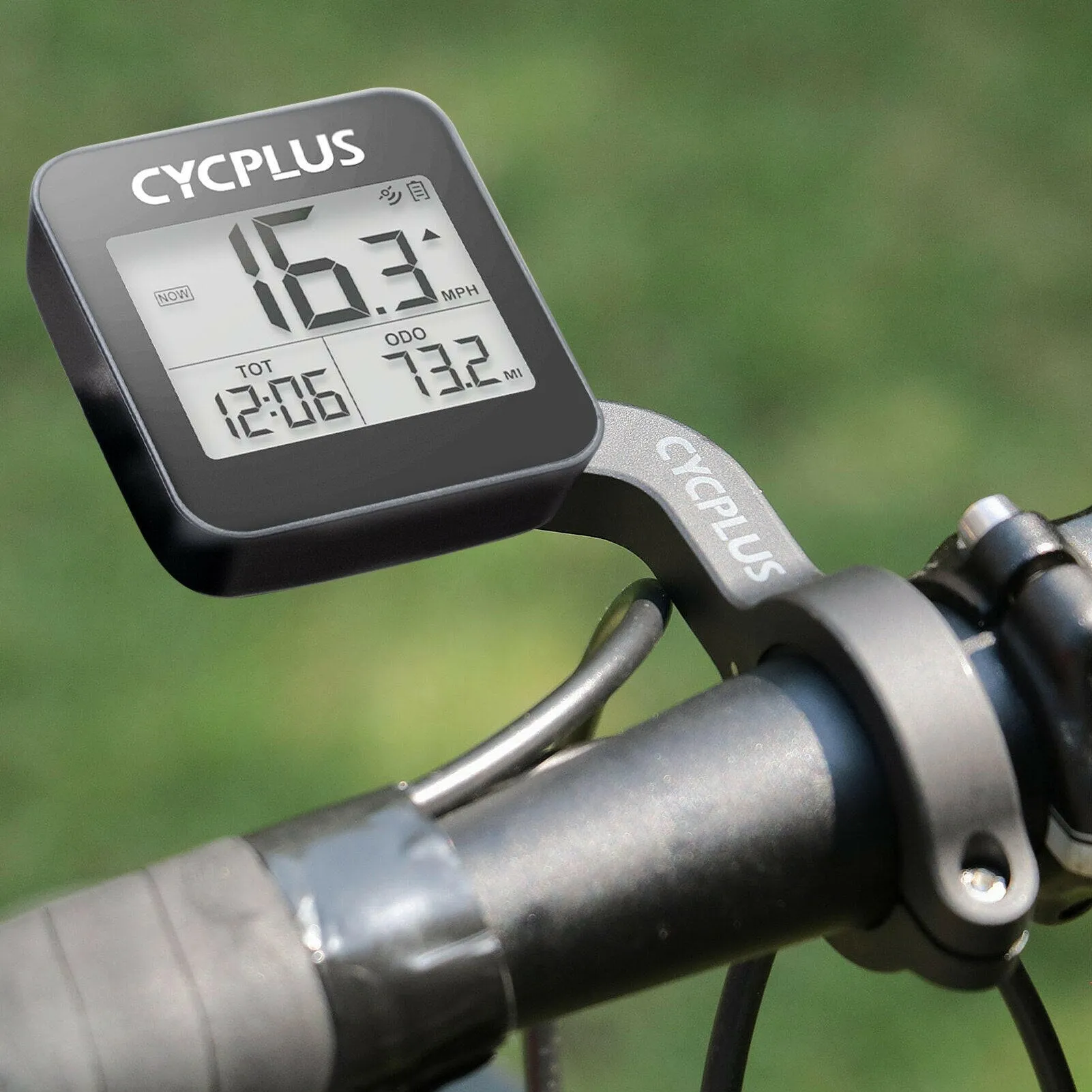 CYCPLUS Wireless GPS Bike Computer with Mount Holder IPX6 Waterproof Cycling Speedometer Bike Stopwatch