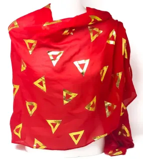 Delta Scarf - Gold Foil