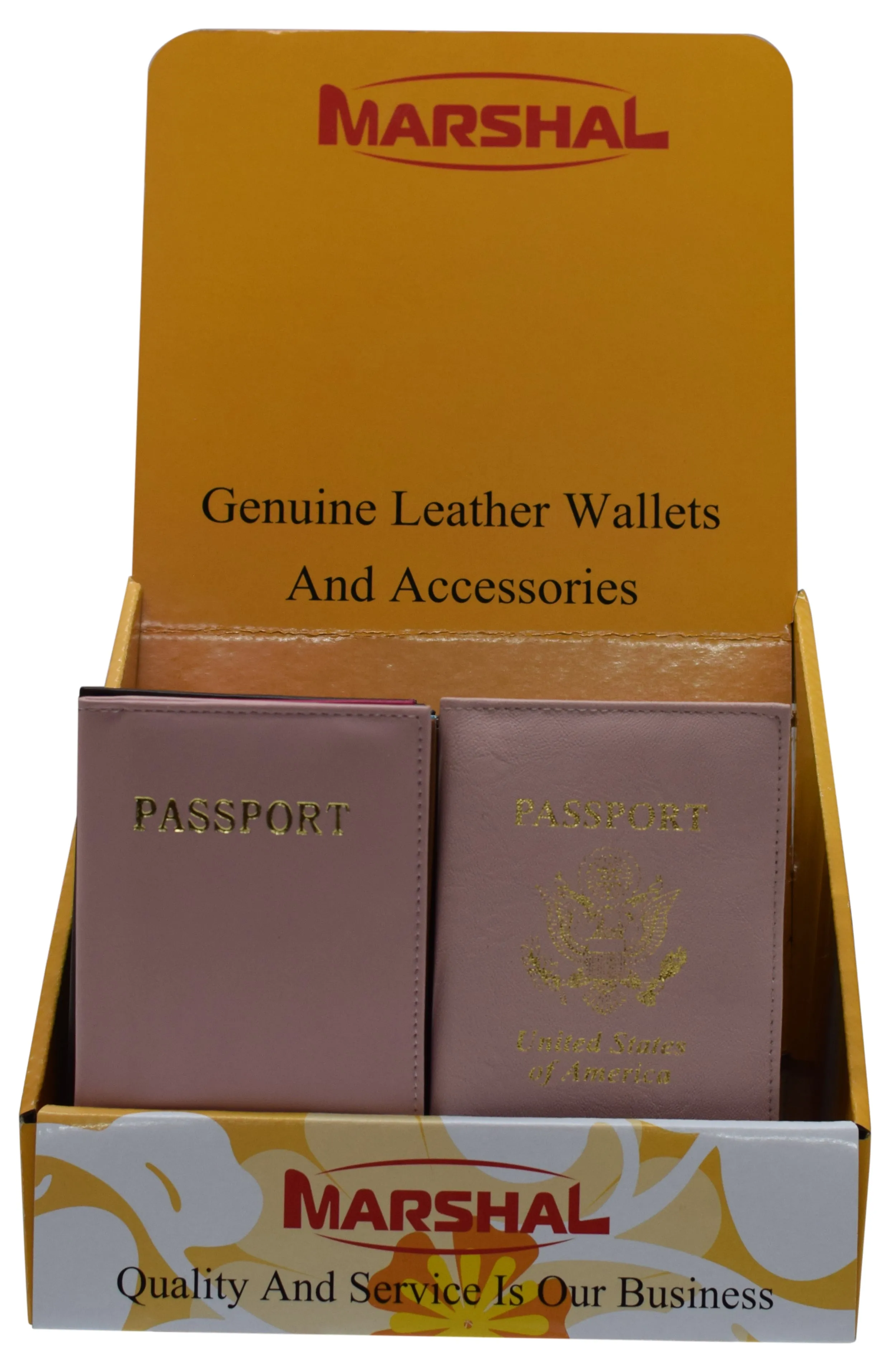 DIS2_36_151PU Display of 36 Pcs of PU Leather Passport Covers