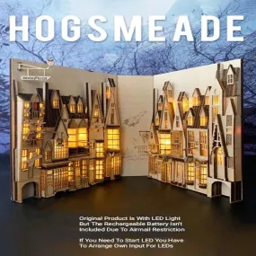 DIY Book Nook - Hogsmade Village Book Nook - DIY Magic Book Nook - Book Shelf Insert - Book Scenery - Bookcase -  DIY Dioramas Kit - Bookend