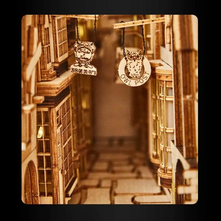 DIY Book Nook - Hogsmade Village Book Nook - DIY Magic Book Nook - Book Shelf Insert - Book Scenery - Bookcase -  DIY Dioramas Kit - Bookend