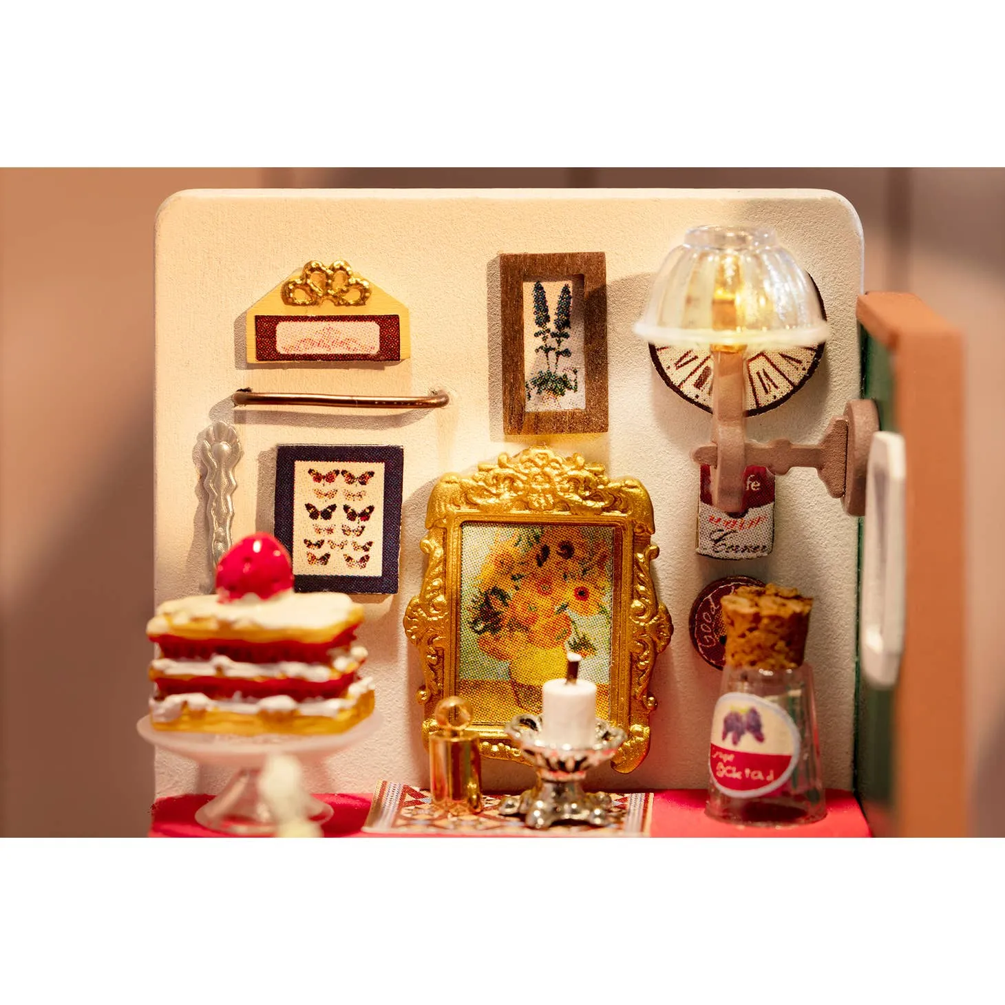 DIY Miniature House Kit: Holiday Living Room