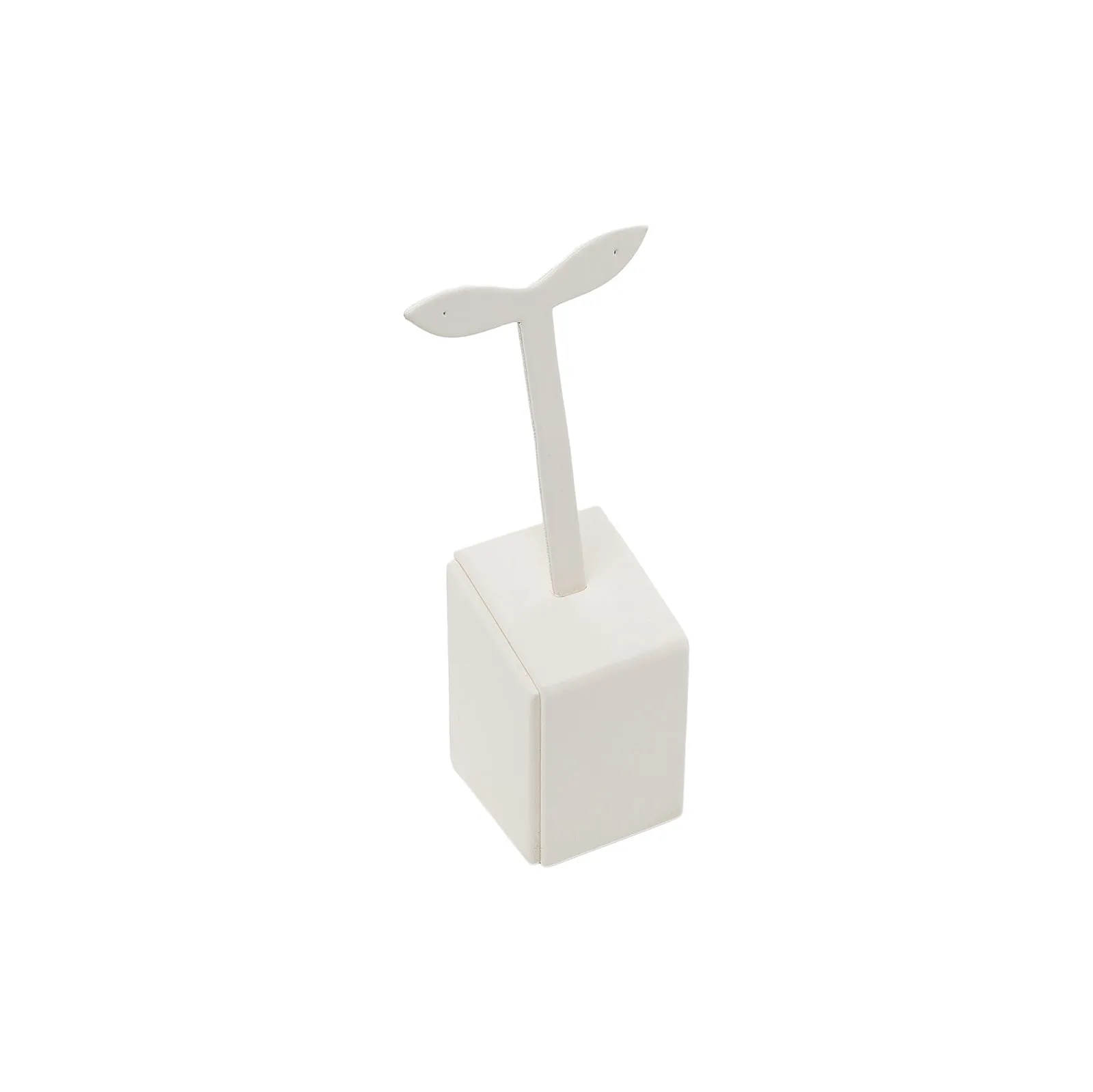 Earring Display Stands Cream Leatherette 3 Tier