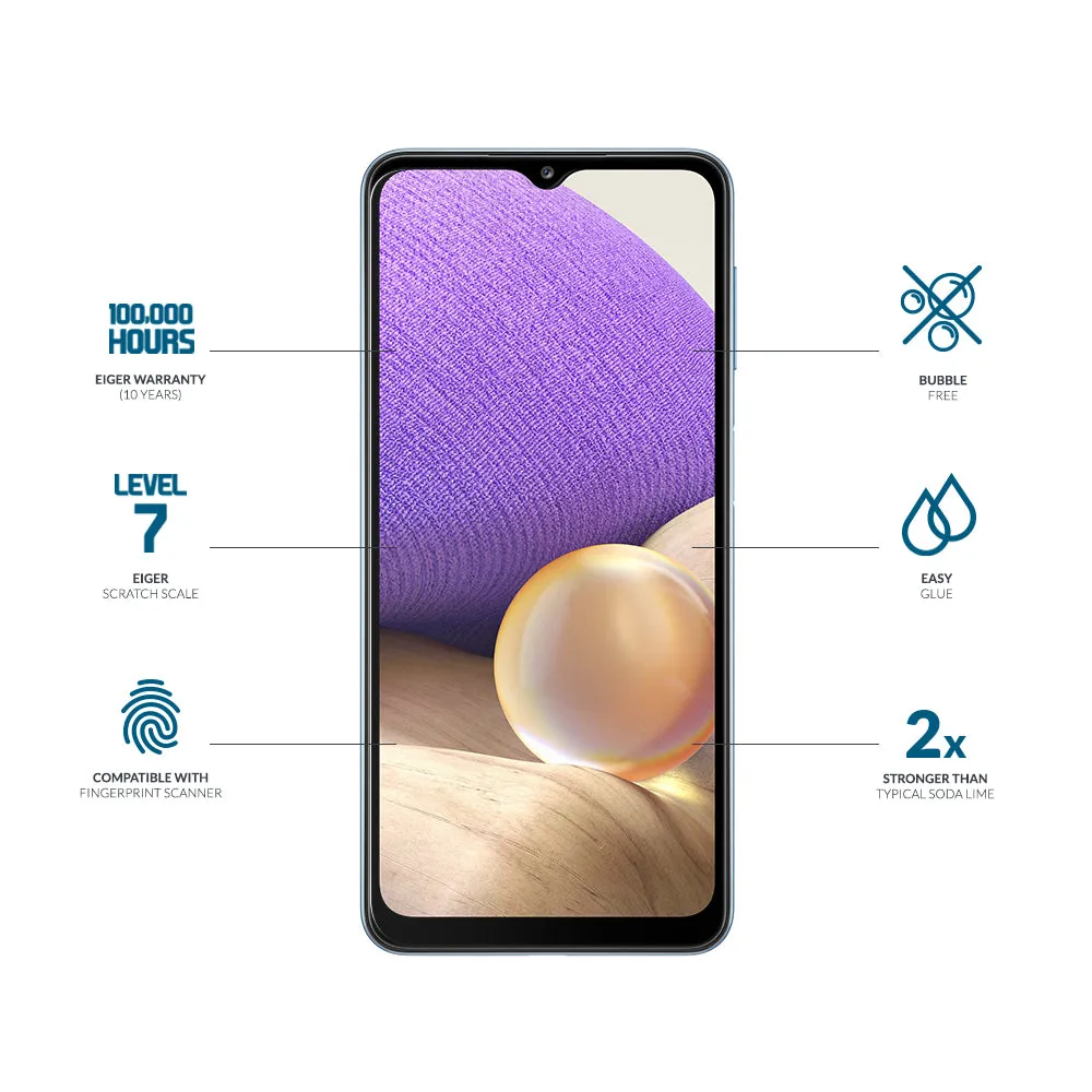 Eiger Mountain Glass 2.5D Screen Protector for Samsung Galaxy A32 5G / A13 5G / A04s / A04 / A12