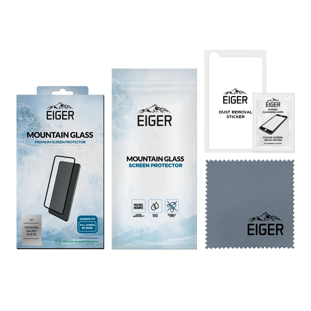 Eiger Mountain Glass 3D Screen Protector for Samsung Galaxy A14 5G / A14 4G
