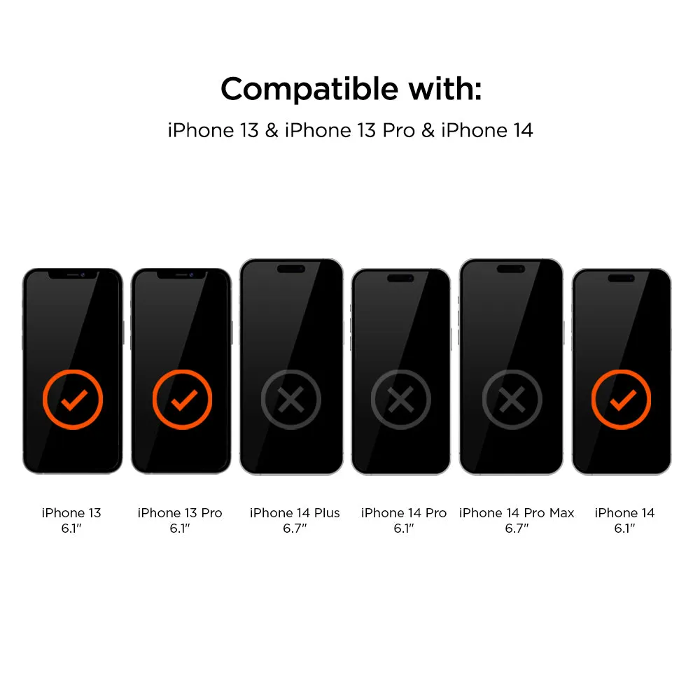 Eiger Mountain Glass Black Privacy 2.5D Screen Protector for Apple iPhone 13 / 13 Pro / 14