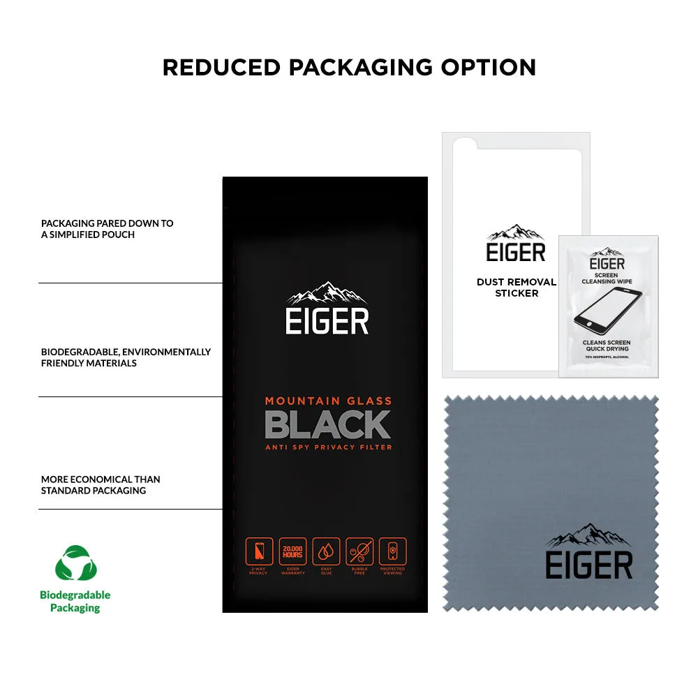Eiger Mountain Glass Black Privacy 2.5D Screen Protector for Apple iPhone 13 Pro Max / 14 Plus