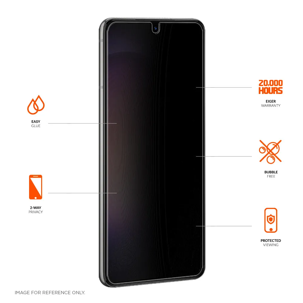 Eiger Mountain Glass Black Privacy 2.5D Screen Protector for Samsung Galaxy S22  / S23 