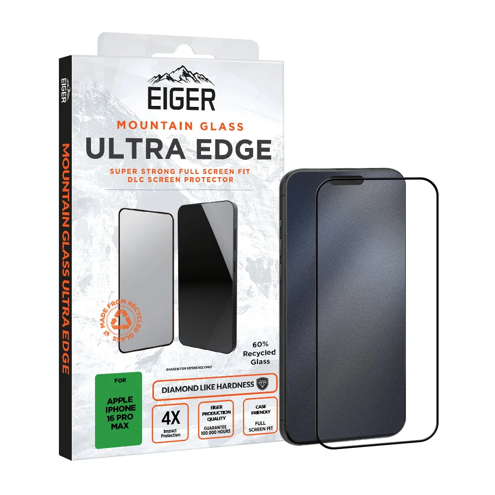 Eiger Mountain Glass ULTRA EDGE Screen Protector for Apple iPhone 16 Pro Max