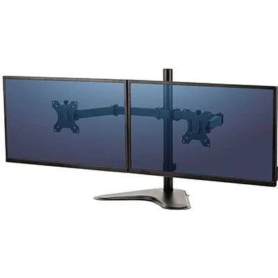 Fellowes Professional Series Monitor Arm Dual Horizontal Surface Mount Black