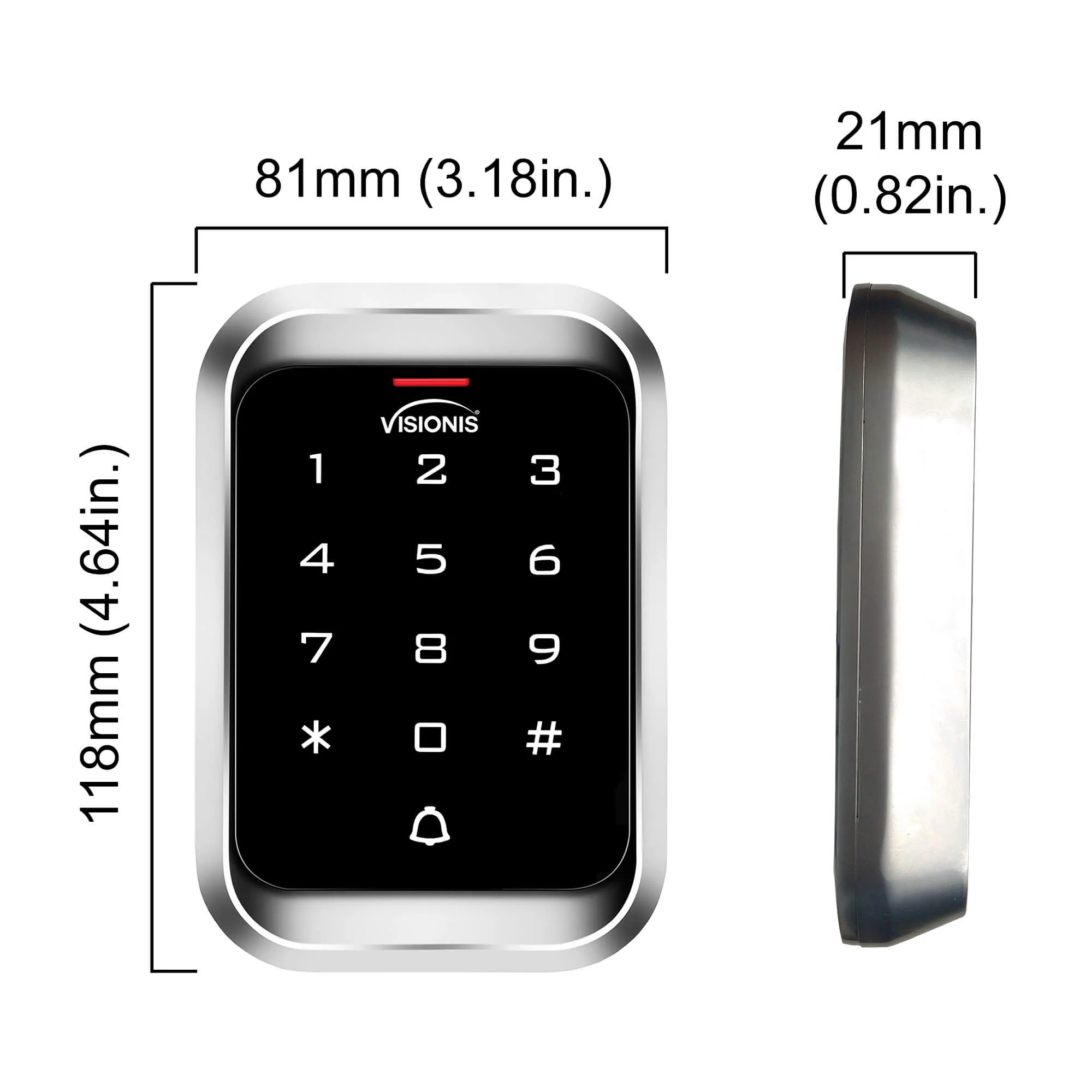 FPC-5448 One Door Access Control Electric Drop Bolt Lock 1,700lbs With VIS-3000 Outdoor Weather Proof Keypad/Reader Standalone With Mini Controller   Wiegand 26, No Software, EM Card, 1000 Users Kit