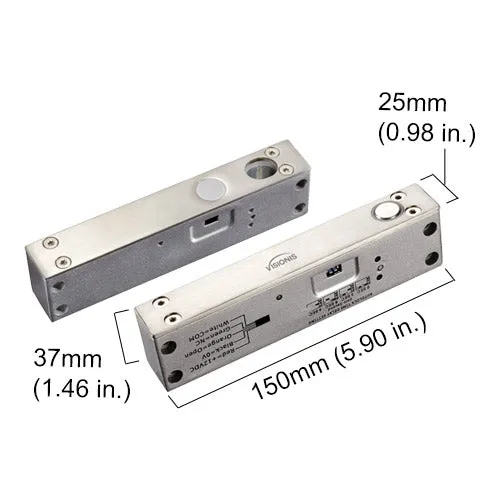 FPC-5462 One Door Access Control 2200lb Electric Drop Bolt Fail Safe For Narrow Doors   Outdoor Keypad / Reader Standalone With Mini Controller   Wiegand 26, No Software, EM Card 1000 Users   PIR Kit