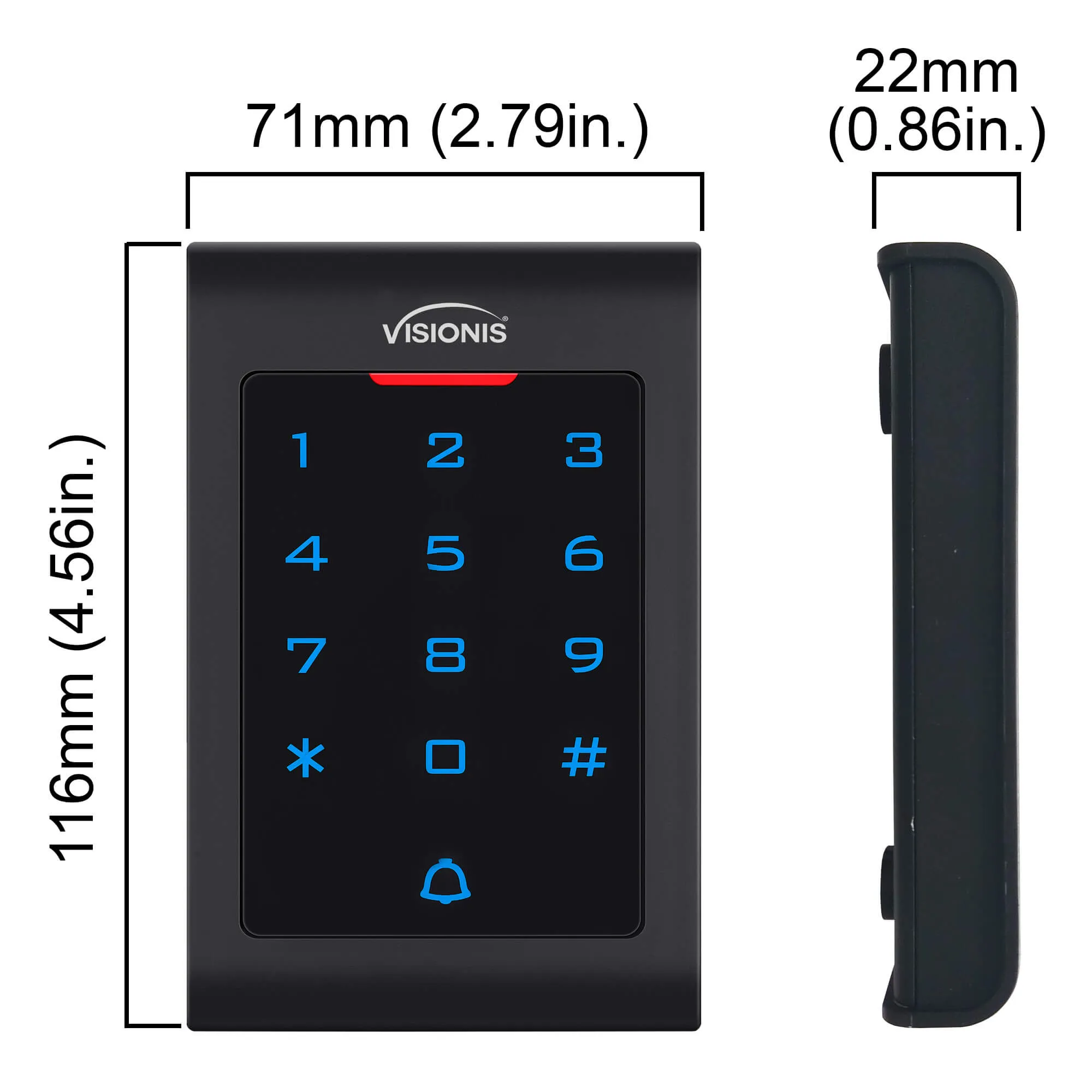 FPC-5554 One Door Access Control 2,600lbs Electric Drop Bolt Fail Secure Key Cylinder   Indoor Use Only Keypad / Reader Standalone With Mini Controller   Wiegand 26, No Software, EM Card   PIR Kit