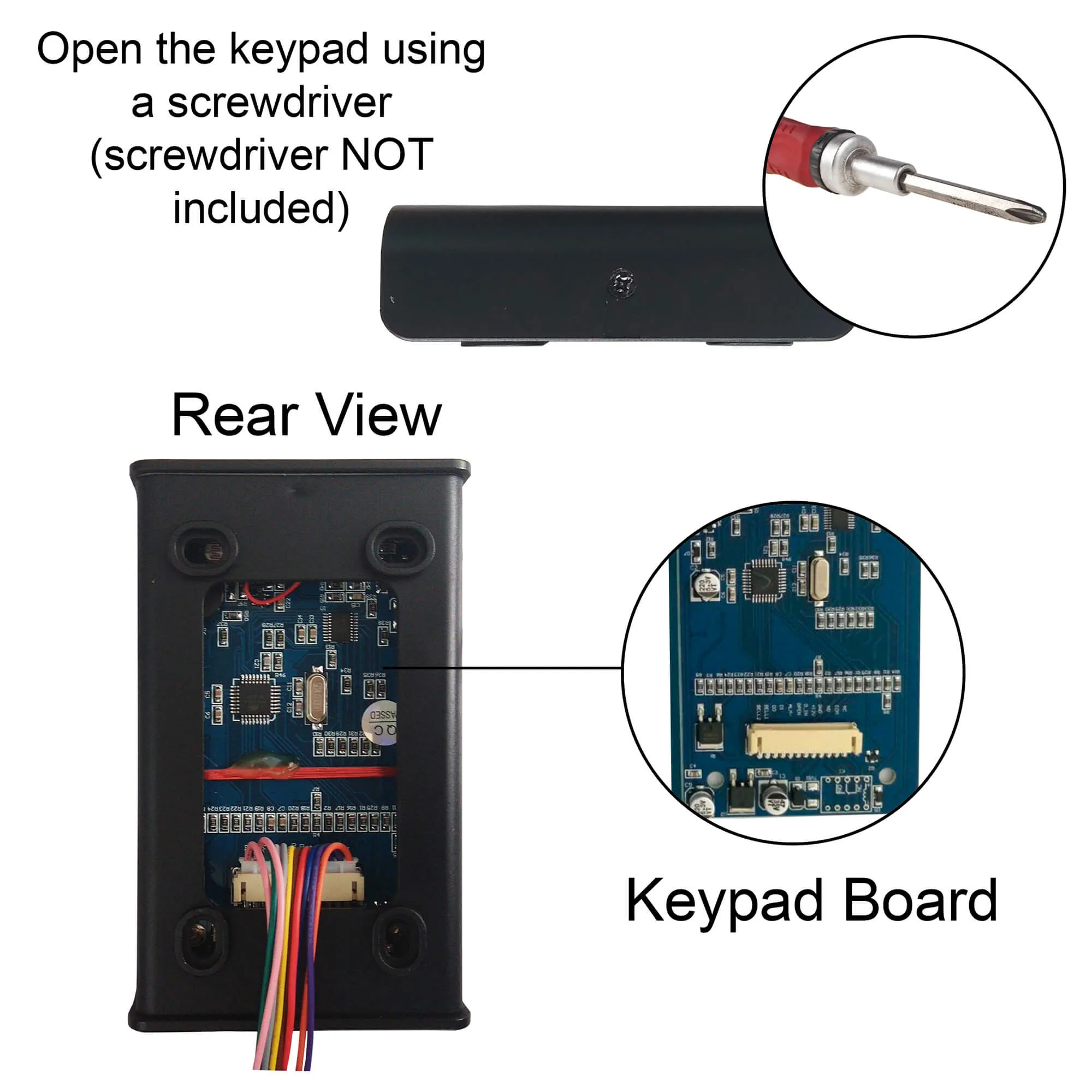 FPC-5556 1 Door Access Control 1700lb Electric Drop Bolt Fail Safe For Glass Door   Glass Frame   Indoor Use Only Keypad / Reader Standalone   Mini Controller   Wiegand 26, No Software, EM Card   PIR
