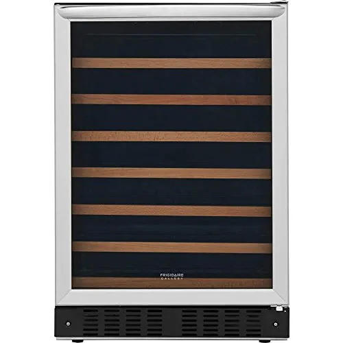 Frigidaire FGWC5233TS Gallery Series 26 Inch Built-In and Freestanding Single Zone Wine Cooler in Stainless Steel,Silver