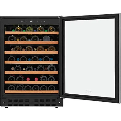 Frigidaire FGWC5233TS Gallery Series 26 Inch Built-In and Freestanding Single Zone Wine Cooler in Stainless Steel,Silver