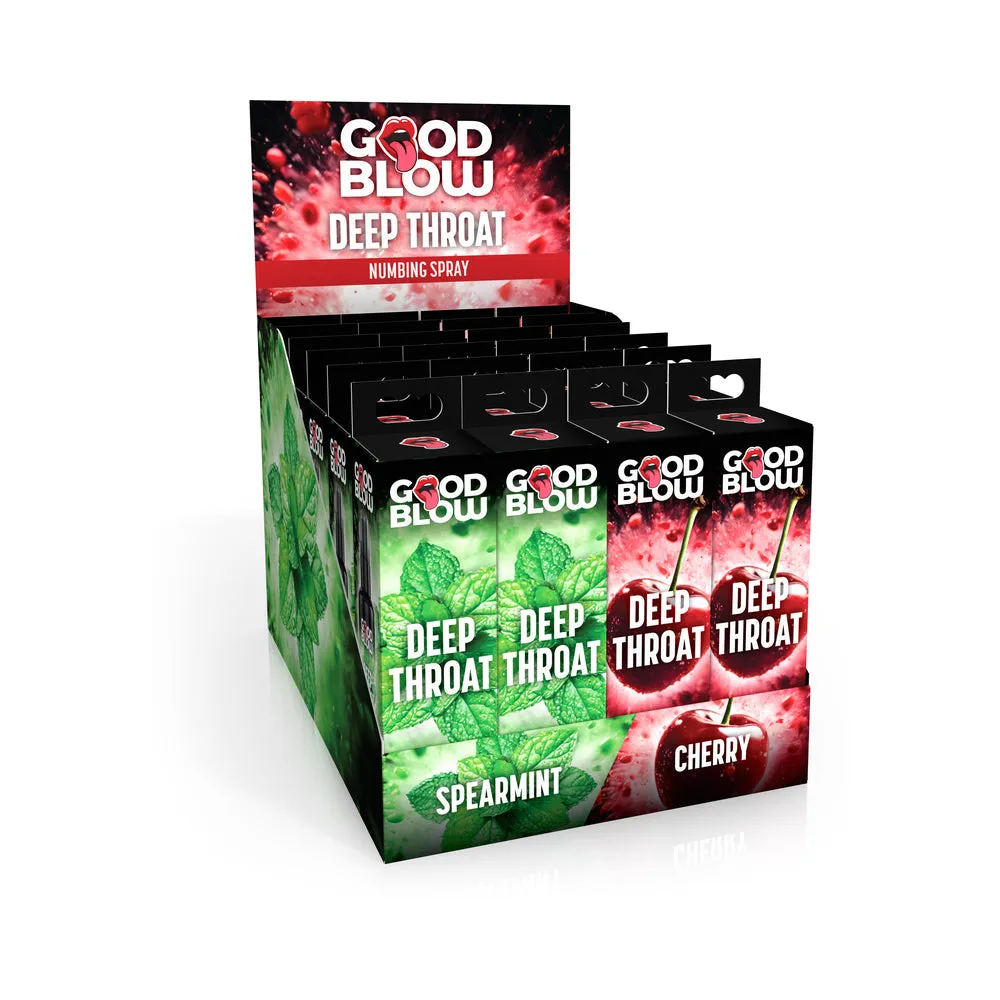 Good Blow Throat Numbing Spray Cinnamon/Spearmint 24-Piece POP Display