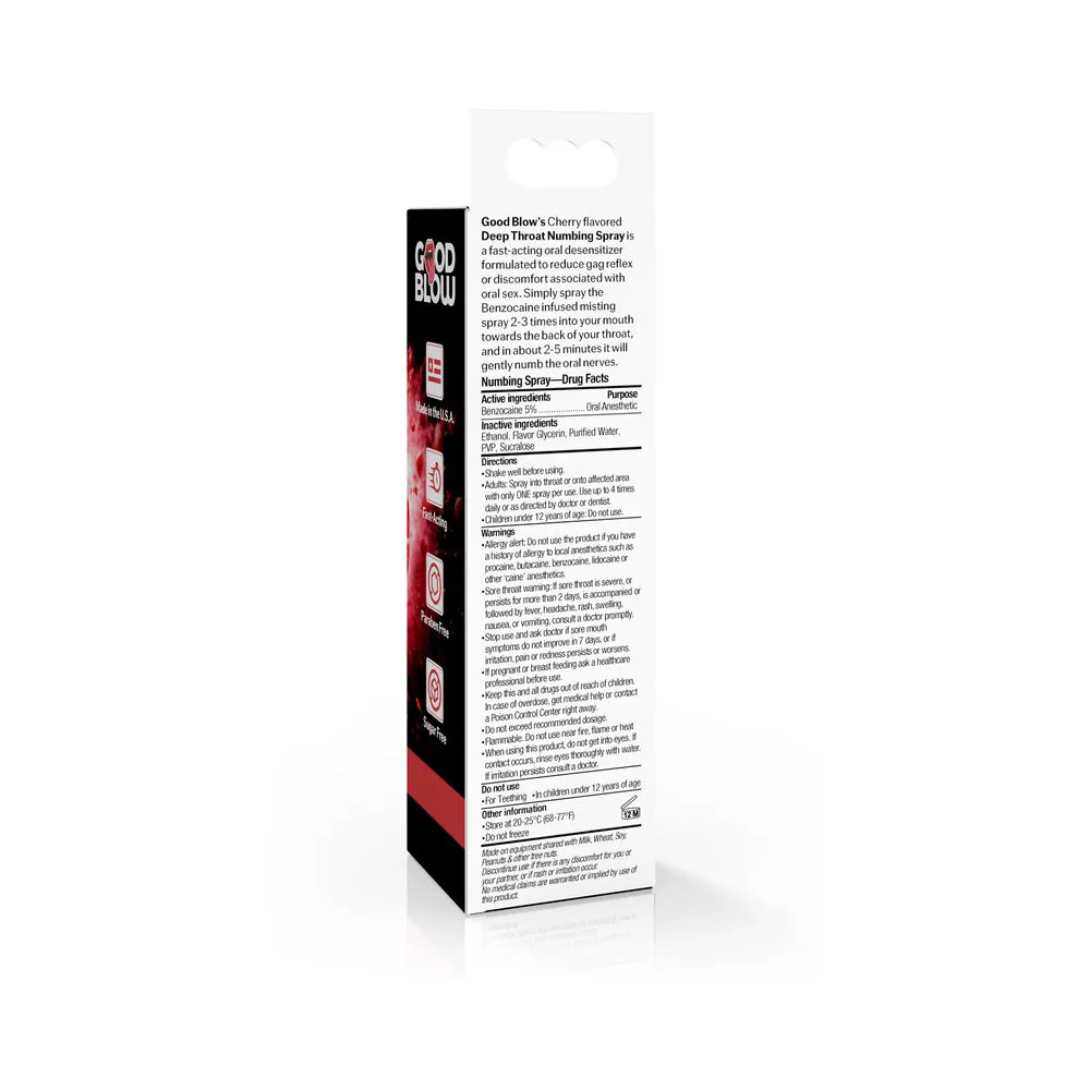 Good Blow Throat Numbing Spray Cinnamon/Spearmint 24-Piece POP Display