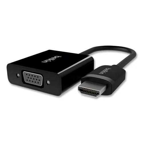 Hdmi To Vga   3.5mm Audio Adapter, 5", Black