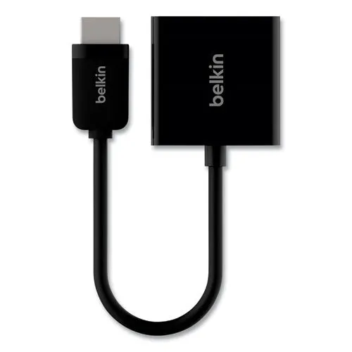 Hdmi To Vga   3.5mm Audio Adapter, 5", Black