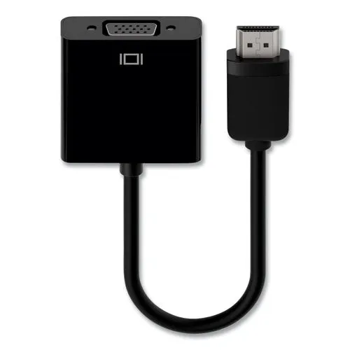 Hdmi To Vga   3.5mm Audio Adapter, 5", Black