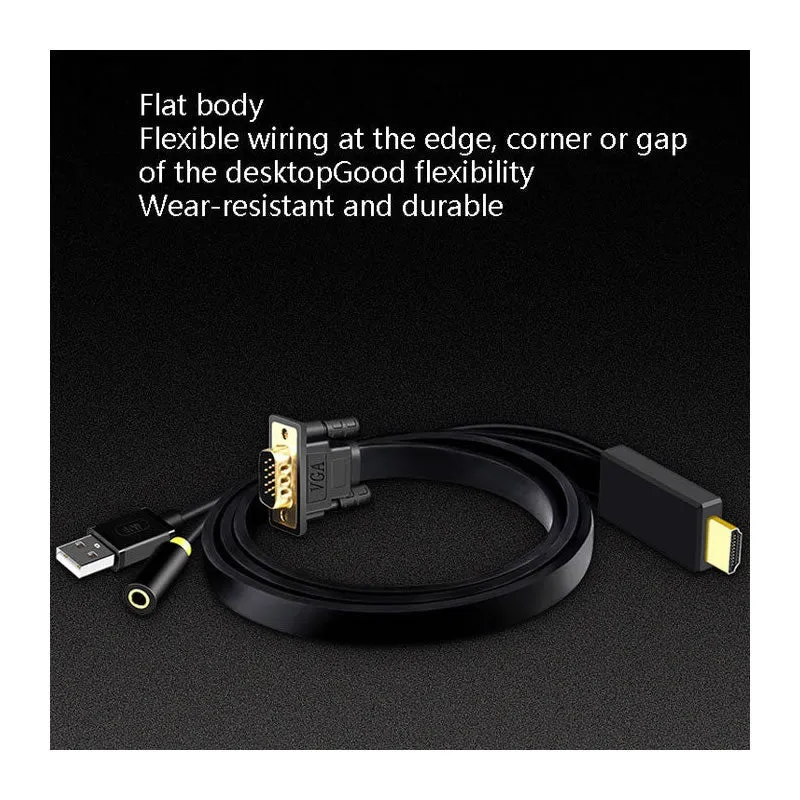 Hdmi To Vga   Audio With Usb -Se-L140
