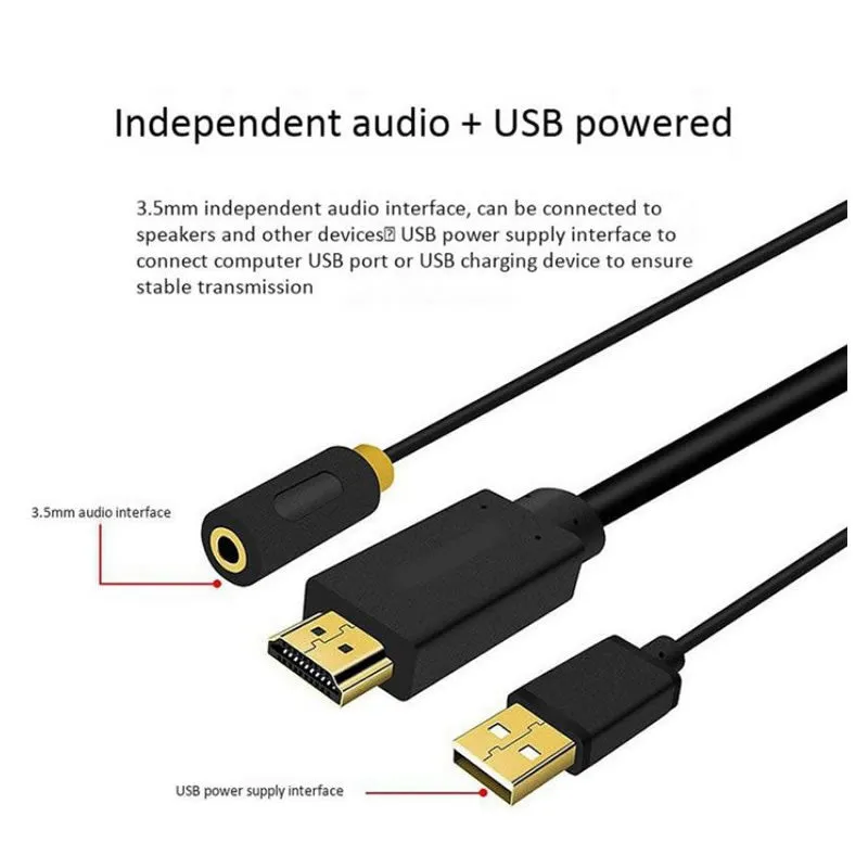 Hdmi To Vga   Audio With Usb -Se-L140