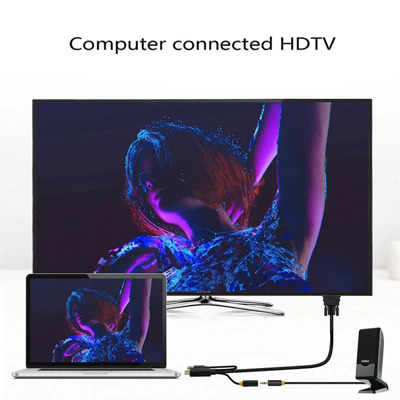 Hdmi-To-Vga/Audio/Usb Male-To-Male Cable