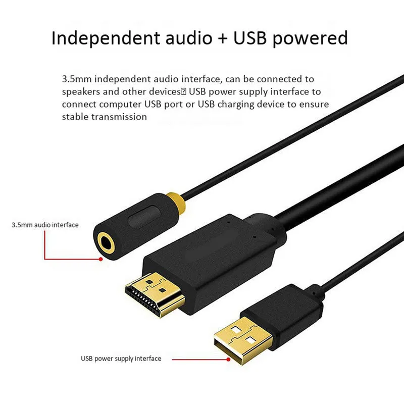 Hdmi-To-Vga/Audio/Usb Male-To-Male Cable
