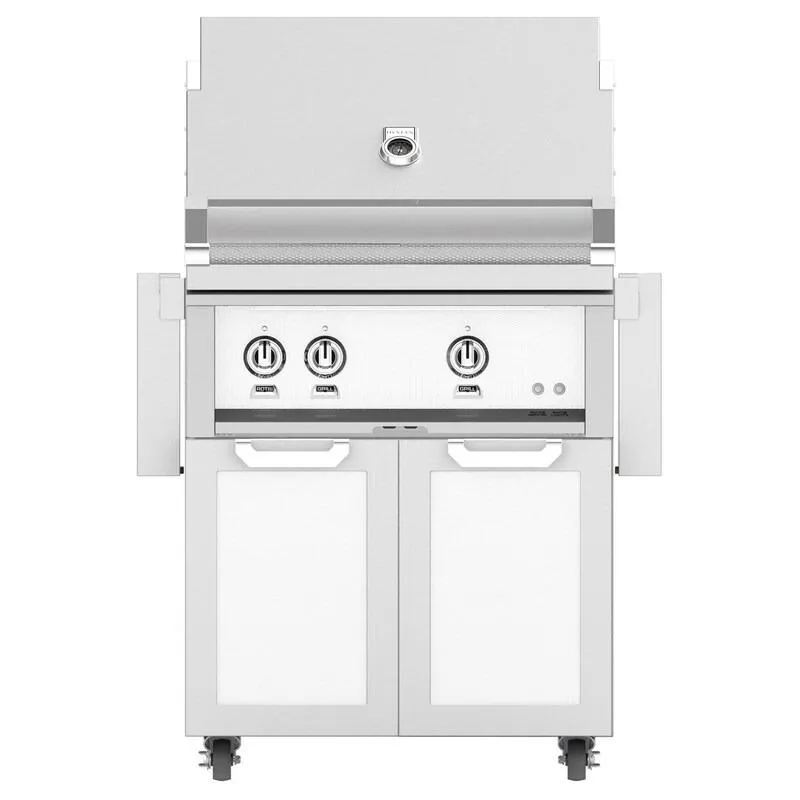Hestan 36 Inch Grill With Rotisserie On Double Door Cart