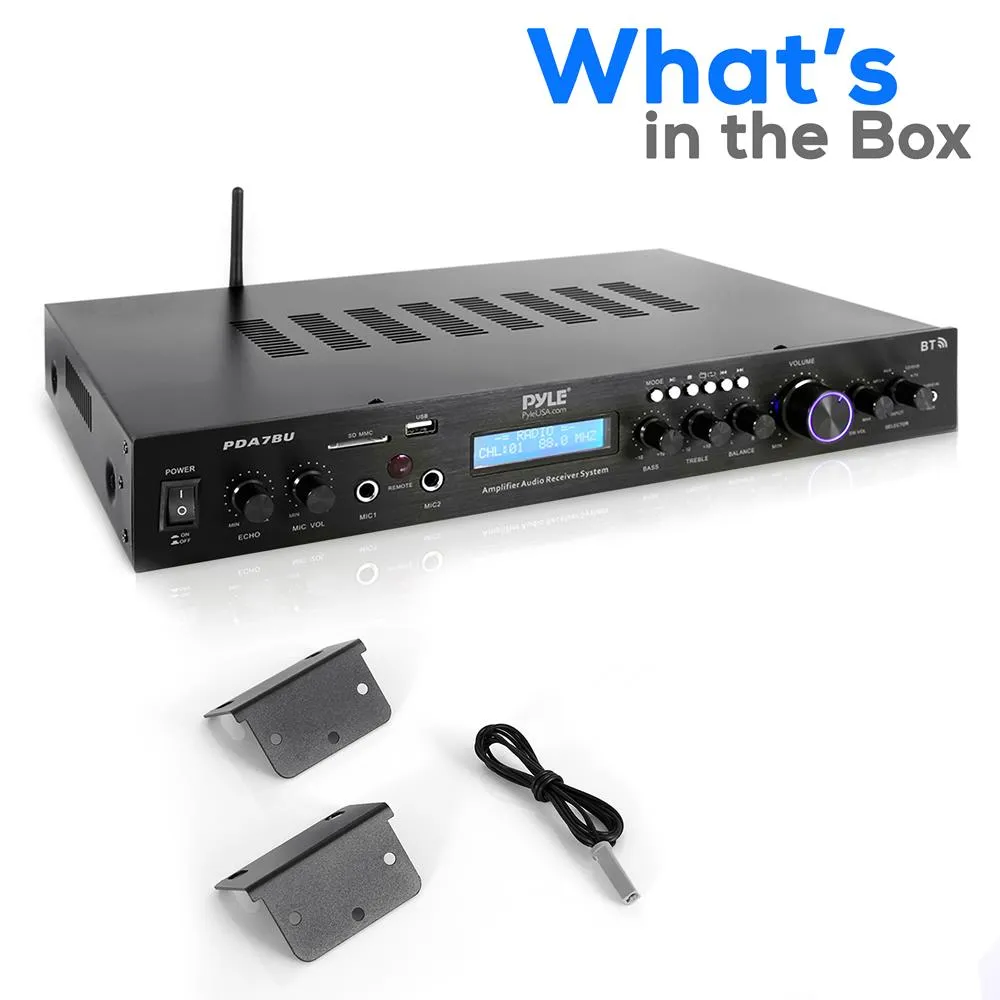 Home Theater Amplifier Audio Receiver Sound System With Bluetooth Wireless Streaming, Mp3/Usb/Sd/Aux/Fm Radio (200 Watt)