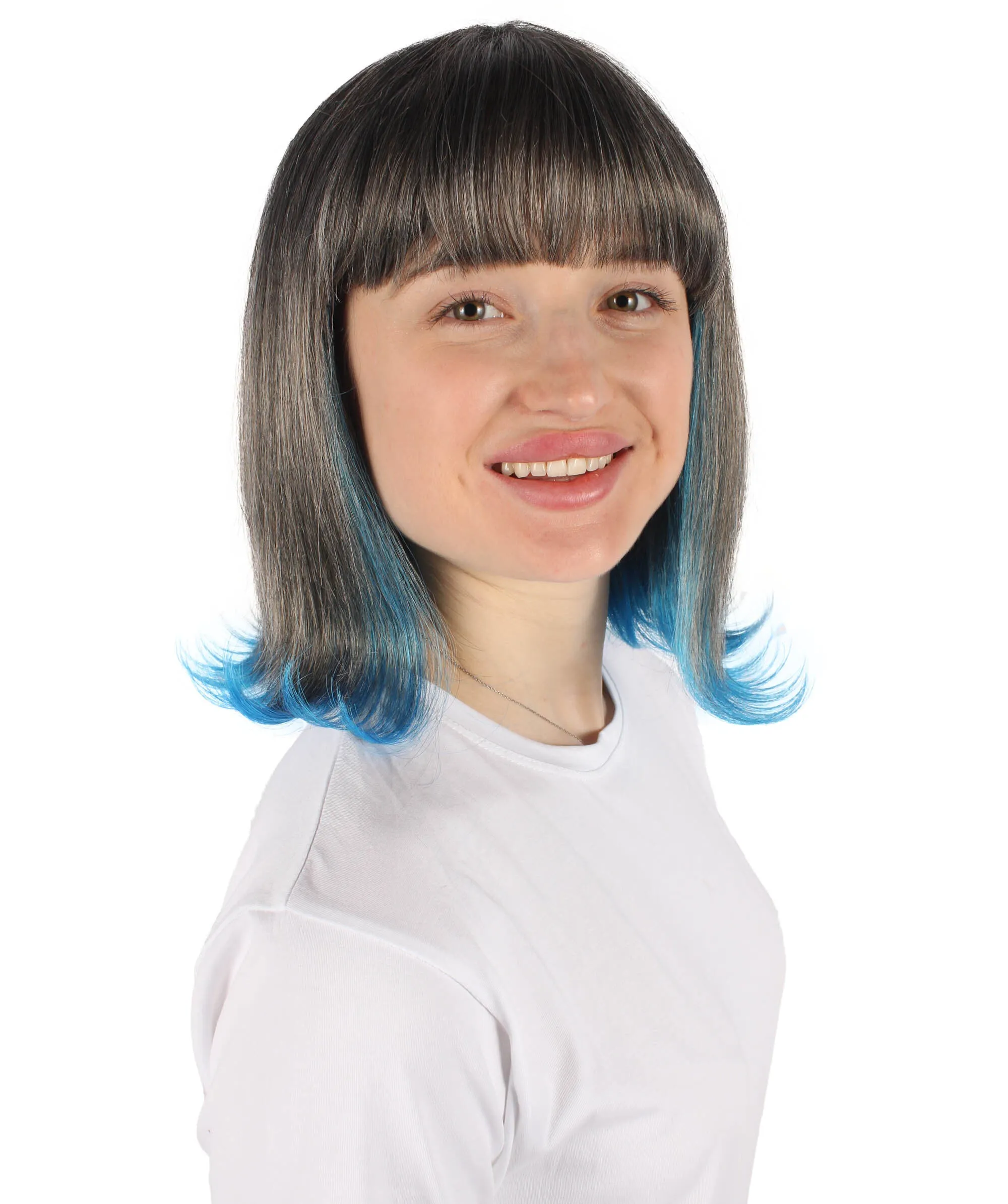 HPO Adult Women's Short Colorful Bobo Wig| Perfect for Cosplay| Flame-retardant Synthetic Fiber