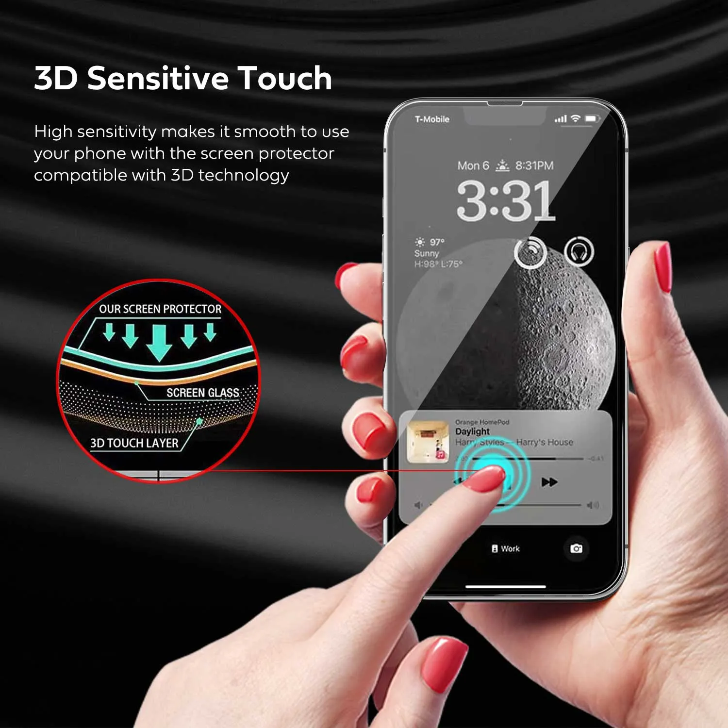 iPhone 14 Plus Full Tempered Glass Screen Protector 2 Pack
