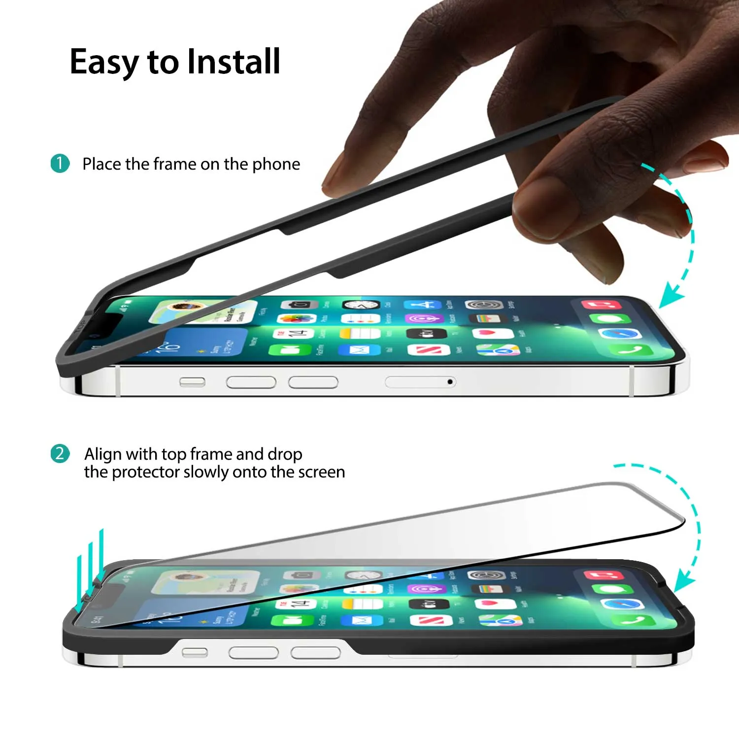 iPhone 14 Plus Full Tempered Glass Screen Protector 2 Pack