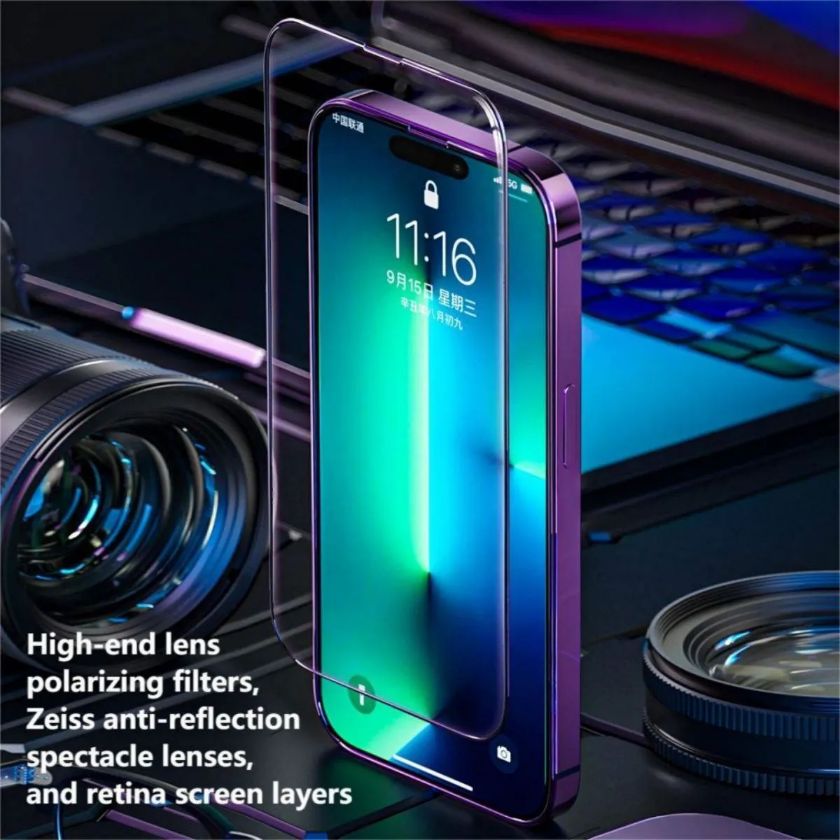 iPhone 14 WEKOME 9D Curved HD Tempered Glass Screen Protector WTP-066